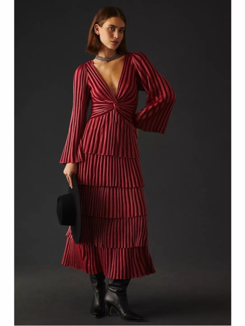 Anthropologie Cecilia Prado Twist Front Waterfall Tiered Modi Dress Womens SP